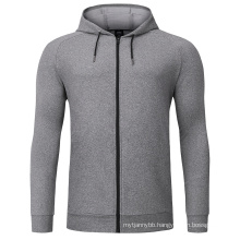 Autumn Hoodie Coat Sports Training Casual Knit Brushed Zip Up Men Hoodie Jacket